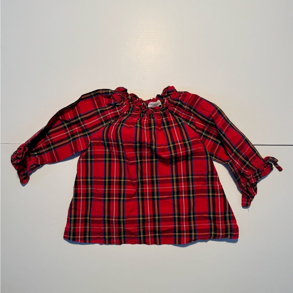 Crewcuts Vibrant Red Plaid Kids Blouse